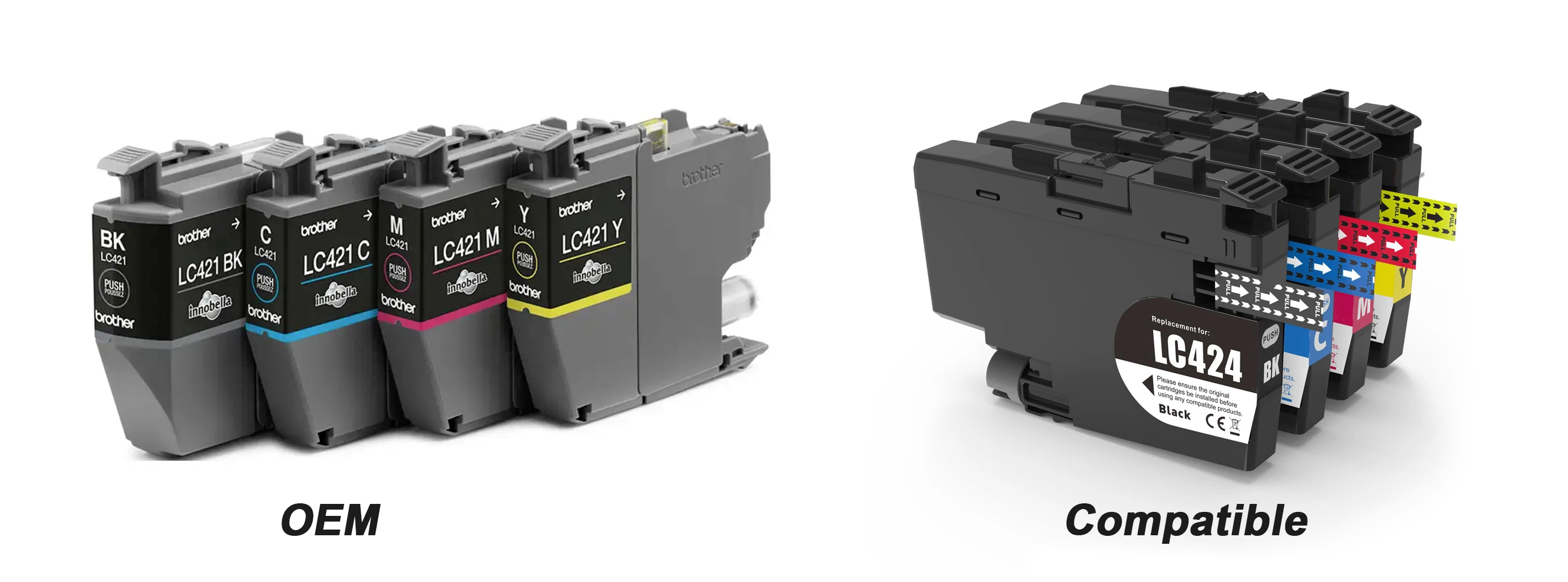 Original and compatible ink cartridge comparison